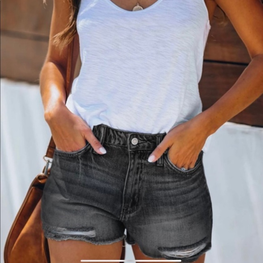 New grey denim shorts. Three sizes S . LAST PAIR!!